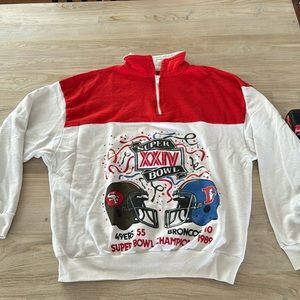 Vintage 49er quarter zip Super Bowl